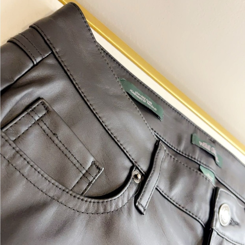 Black Faux Leather Pants